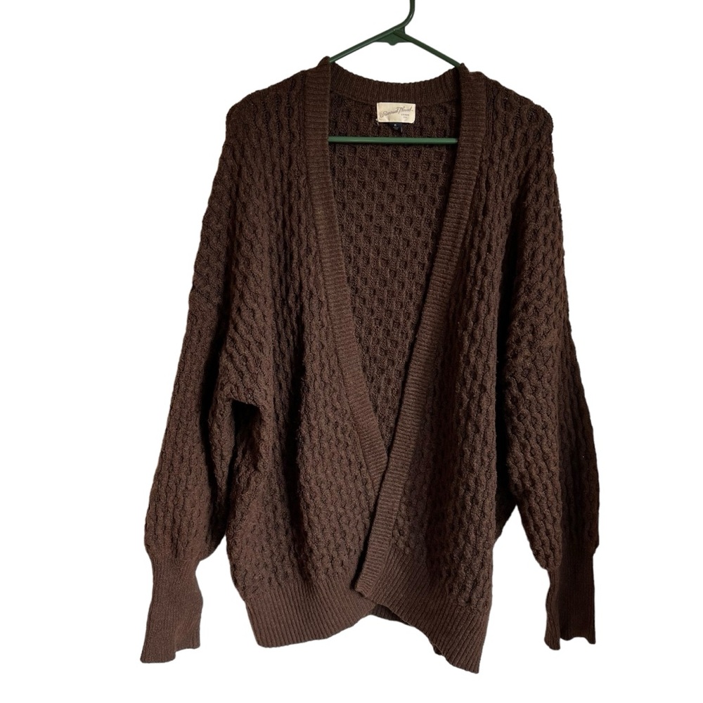 Universal Thread Knitted Chocolate Open Cardigan Sweater XL